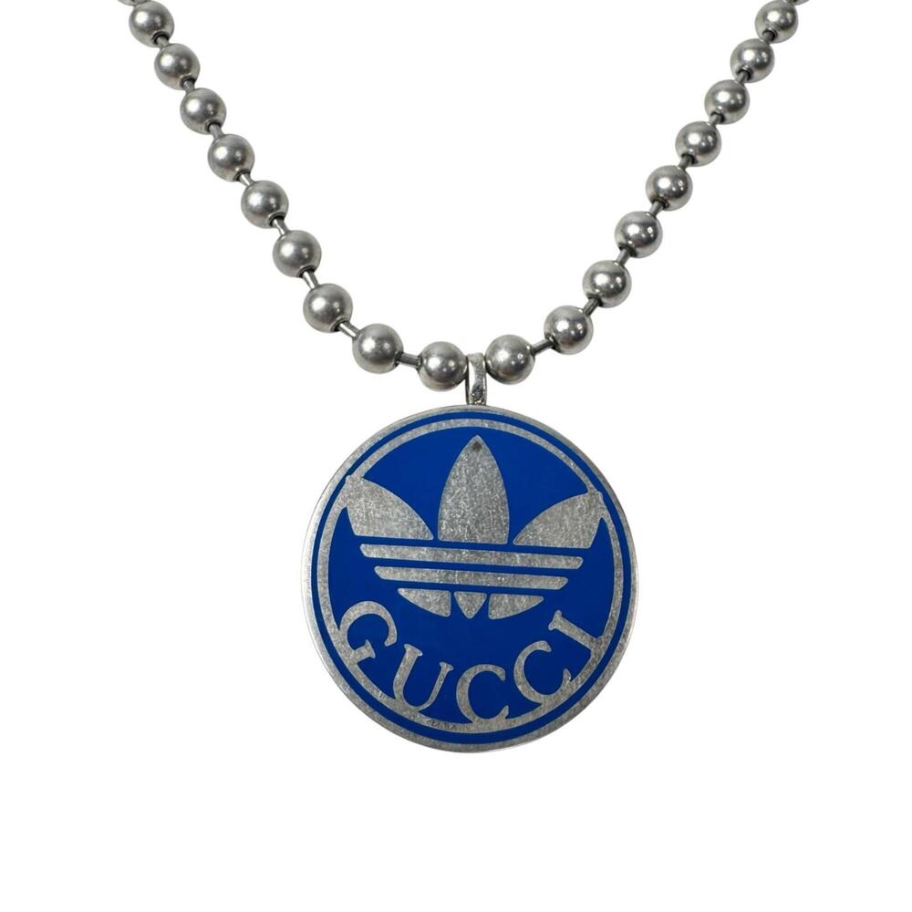 Gucci x Adidas collaboration Trefoil ball chain necklace (925 sterling silver...